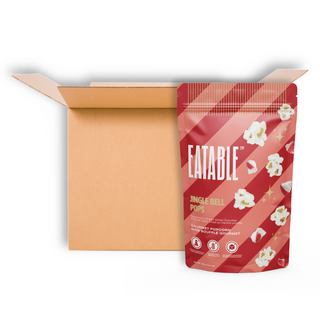 EATABLE POPCORN SEASONAL JINGLE BELL POPS 125G CS6