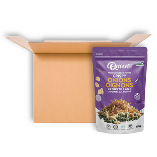 QUEENS PREMIUM GARLIC PEPPER CRISPY ONIONS 175G CS12