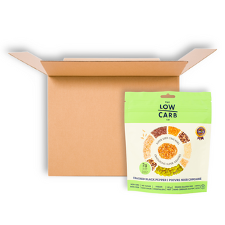 THE LOW CARB CO. SEED CRACKERS - CRACKED BLACK PEPPER 101G CS12