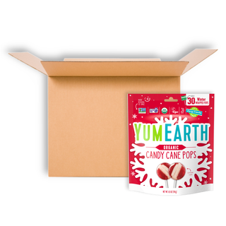 YUMEARTH HOLIDAY ORG PEPPERMINT POPS 30CT CS6