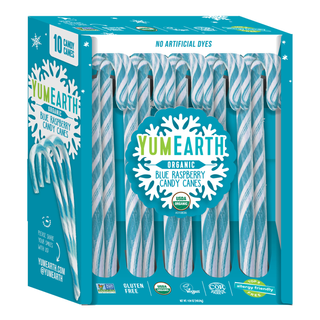 YUMEARTH HOLIDAY ORG BLUE RASPBERRY CANDY CANES 10CT