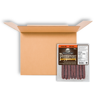 ATWOOD HERITAGE PEPPERONI STICKS SMOKEY BBQ 200G CS40