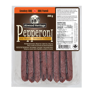 ATWOOD HERITAGE PEPPERONI STICKS SMOKEY BBQ 200G