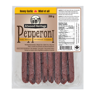 ATWOOD HERITAGE PEPPERONI STICKS HONEY GARLIC 200G