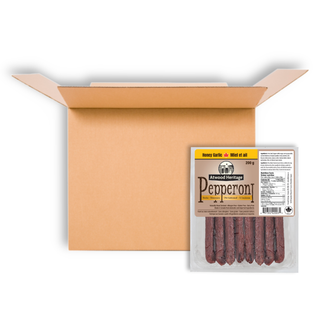 ATWOOD HERITAGE PEPPERONI STICKS HONEY GARLIC 200G CS40