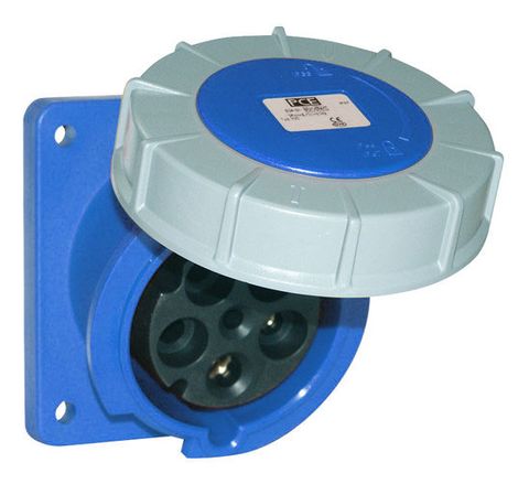POWER TWIST FLANGED SOCKET SLOPING 63A 3P 230V