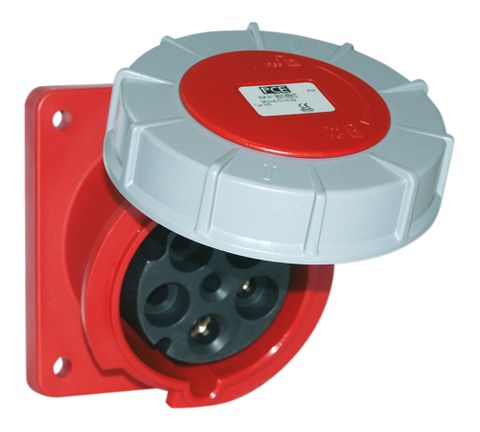 POWER TWIST FLANGED SOCKET-SLOPING 125A 5P 400V