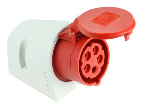 WALL SOCKET 16A 4P 6h IP44