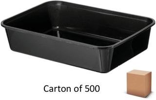 500ml BLACK PLASTIC CONTAINERS (500)