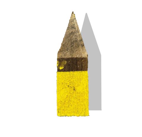 Painted surveyor peg 225x75x50 yellow