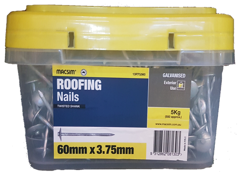 3.75x60 Galv Twist roofing nail 5kg