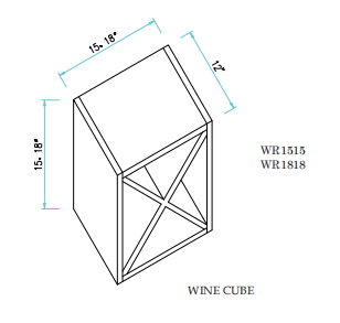 Wall Wine Racks Cross 15"X15"