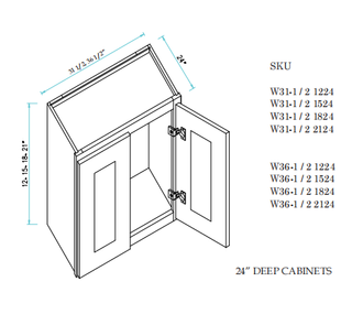 Wall Cabinet 36.5"WX24"DX15"H