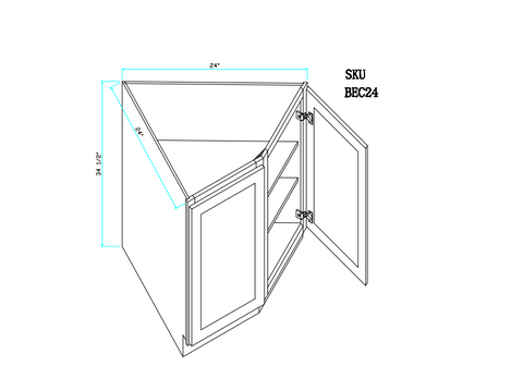 Base End-Corner Cabinet 24"