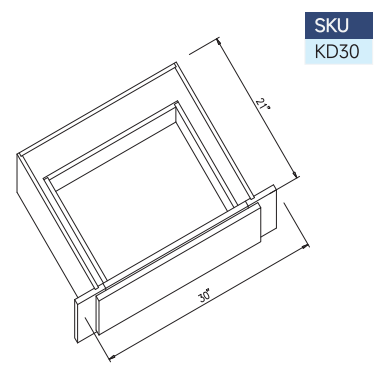 Knee Drawer 30"WX21"DX4.5"H