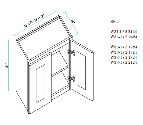 Wall Cabinet 31.5"WX24"DX24"H
