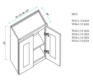 Wall Cabinet 36.5"WX24"DX24"H