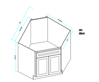 Sink Base Diagonal 36"