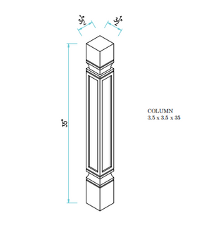Column 3.5"X3.5"X35"