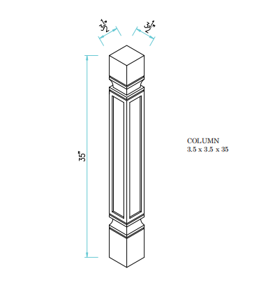 Column 3.5"X3.5"X35"