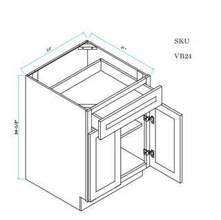 Vanity Base With Drawer 30"WX21"DX34.5"H