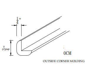 Outside Corner Modling 36"H