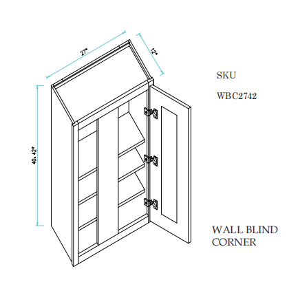 Wall Blind Cabinets 27"X42"X12"