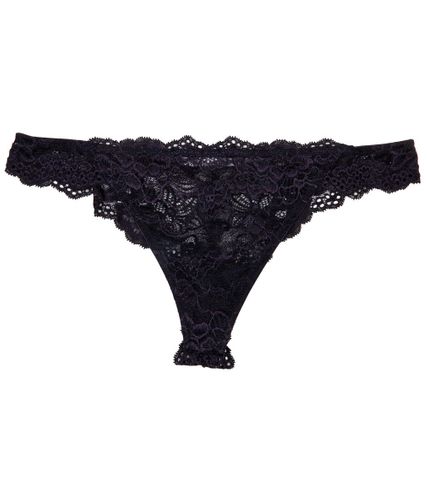 PLEASURE STATE MY FIT LACE THONG - BLACK