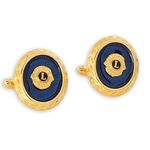 Gold and Blue Cuff Links