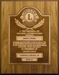 Past President Plaque