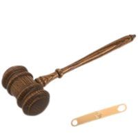 Gavel With Gold Band