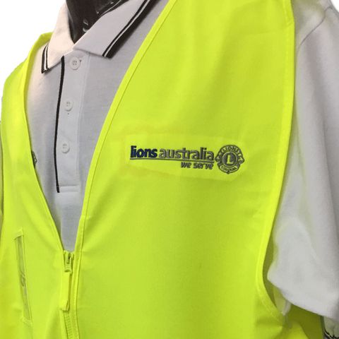 HiVis Lime Zip Vest