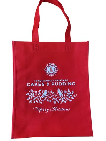 Christmas Cake Gift Bag -  Red