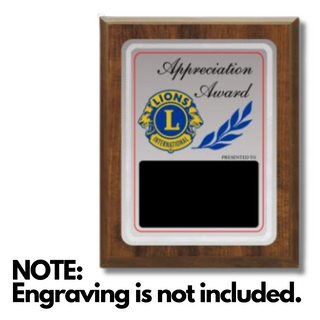 Appreciation Award Plaque