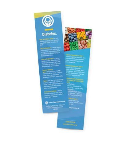 DIABETES BOOKMARK 25 PACK