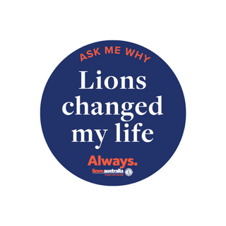 LIONS CHANGED MY LIFE BUTTON