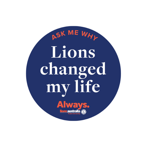 LIONS CHANGED MY LIFE BUTTON