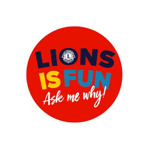 LIONS IS FUN BUTTON