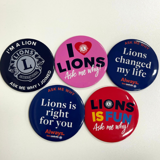 5 PACK LIONS AUSTRALIA BUTTONS