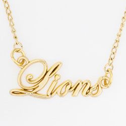 Lions Script Necklace Gold