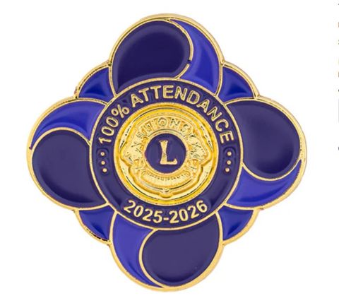 100% ATTENDANCE PIN 2025-2026