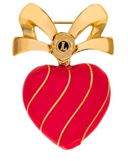 RED HEART BOW PIN