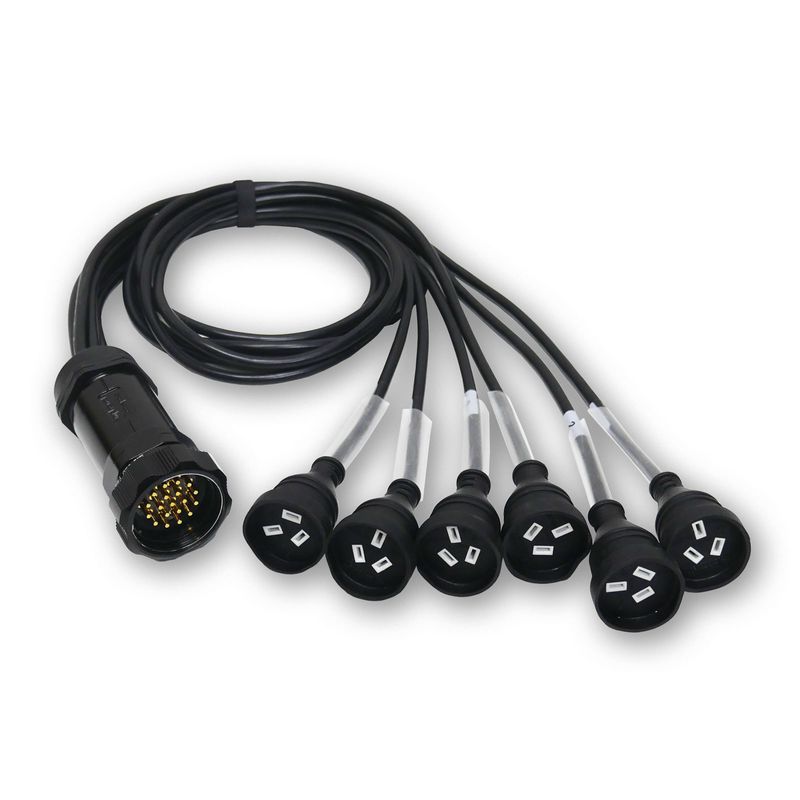 Socapex Header; Kupo Crimp Connector; 10A Socket; 2m