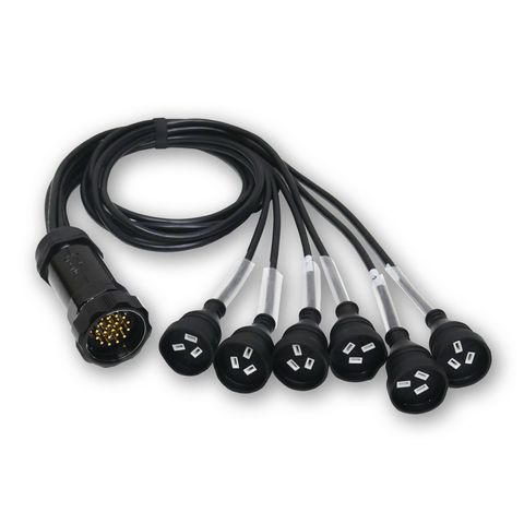 Socapex Header; Kupo Crimp Connector; 10A Socket; Staggered