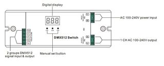 DMX 1CH Relay Switch; 5A; 230VAC