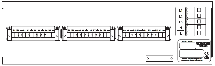 LSC Control APSX Distro; 12 Channel; 16A; Terminals