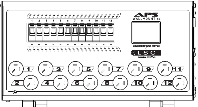 LSC Control APSX Distro; Wall Mount; 12 Channel; 10A; Flat Pin