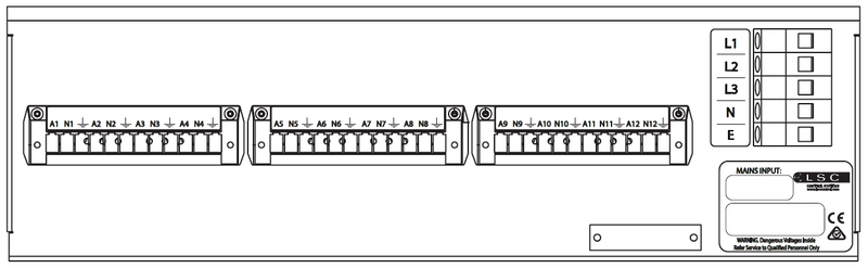 LSC Control; RED; 12 Channel; 10 Amp; Terminals