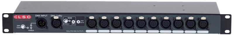 LSC Control; MDR Splitter; 10 Way; Rack Mount; RDM; 5 Pin; Powercon