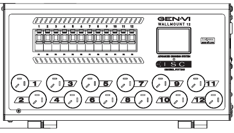 LSC Control; GENX Dimmer; Wall Mount; 12 Channel; 10 Amp; Flat Pin
